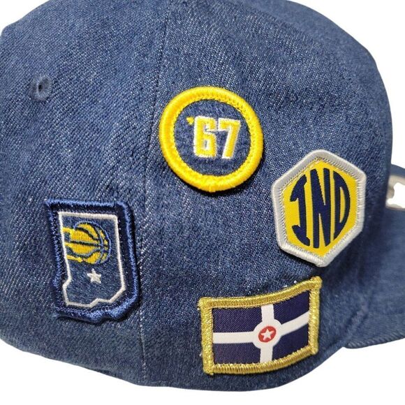 New Era Indiana Pacers Hat Mens Snapback 9Fifty NBA Blue Basketball NWOT - Picture 7 of 13